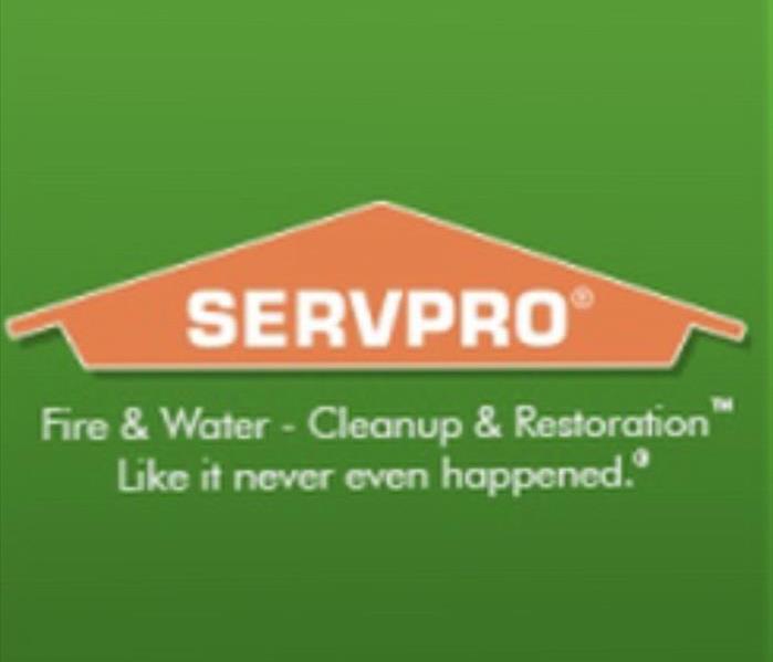 SERVPRO logo and tag line stating “Like it never even happened” 